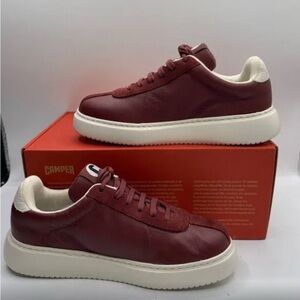 Camper Women's Burgundy/White Casual Runner k21 Sneakers Shoes Size 8 NIB